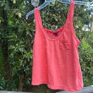 Crop top with patterned back